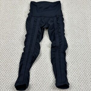 Sweetflexx Hi Rise Resistance Leggings Womens 4 Black High Waist Capri Length
